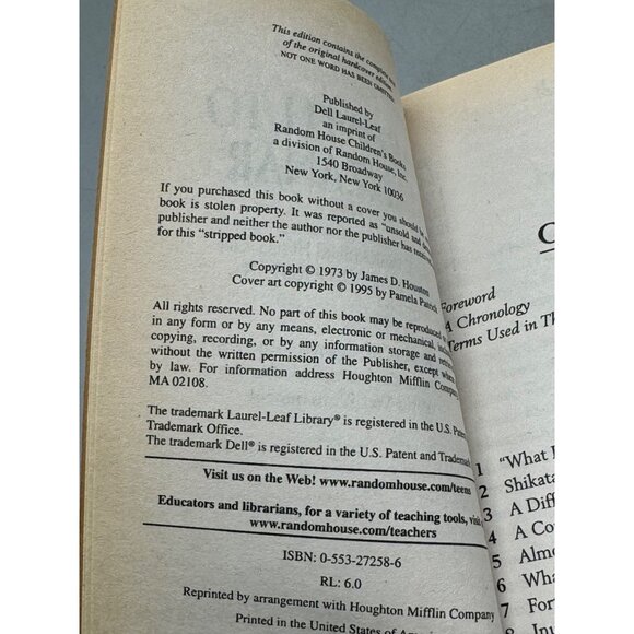 Farewell To Manzanar By Jeanne Wakatsuki Houston James D. Houston Paperback book - Picture 8 of 8